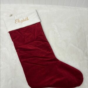 Pottery Barn velvet stocking large